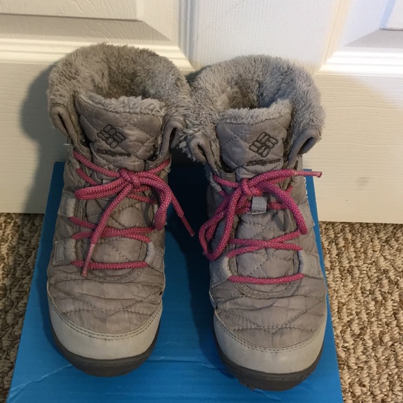 Columbia snow boots grey pink 2 - Picture 3 of 11